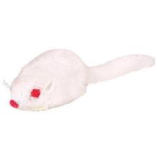 TRIXIE mysz futrzana z dzwonkiem 5cm biała