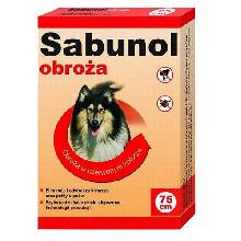DERMAPHARM Sabunol czerwona/szara obroża przeciw pchłom dla psa 75cm