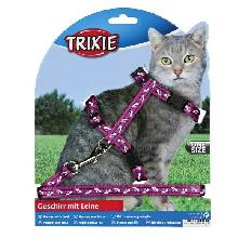 TRIXIE Szelki dla kota nylonowe regulowane z nadrukiem