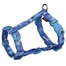 TRIXIE Szelki ozdobne dla psa regulowane Uprząż Woof niebieska, rozmiary 25-75cm