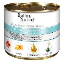 Dolina Noteci Premium karma dla psów ras małych puszka 185g CIELĘCINA+POMIDOR