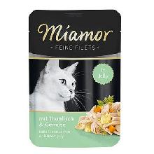 MIAMOR Feine Filets filety mięsne dla kota Tuńczyk+Warzywa 100g sasz.