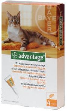 Bayer Advantage 40 dla kotów, roztwór do nakrapiania na pchły