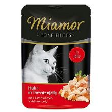 MIAMOR Feine Filets filety mięsne dla kota Kura+Pomidor 100g sasz.