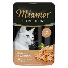 MIAMOR Feine Filets filety mięsne dla kota Tuńczyk+Łosoś 100g sasz.
